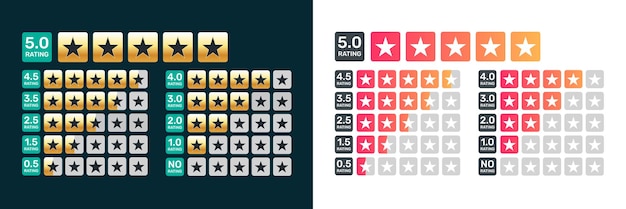 Rating stars badges Set C