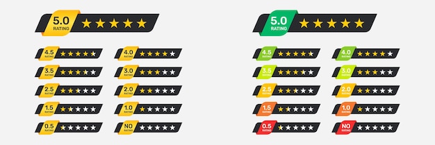 Rating stars badges Set G