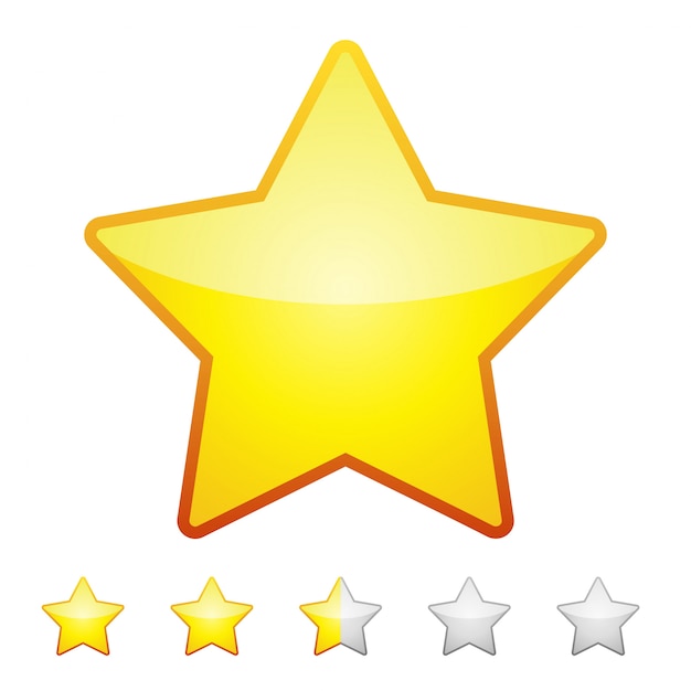 Rating stars isolated. Design element Vector illustration.