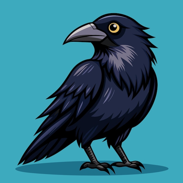 Vector raven clip art vector illustration design