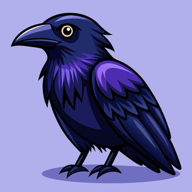 Vector raven clip art vector illustration design