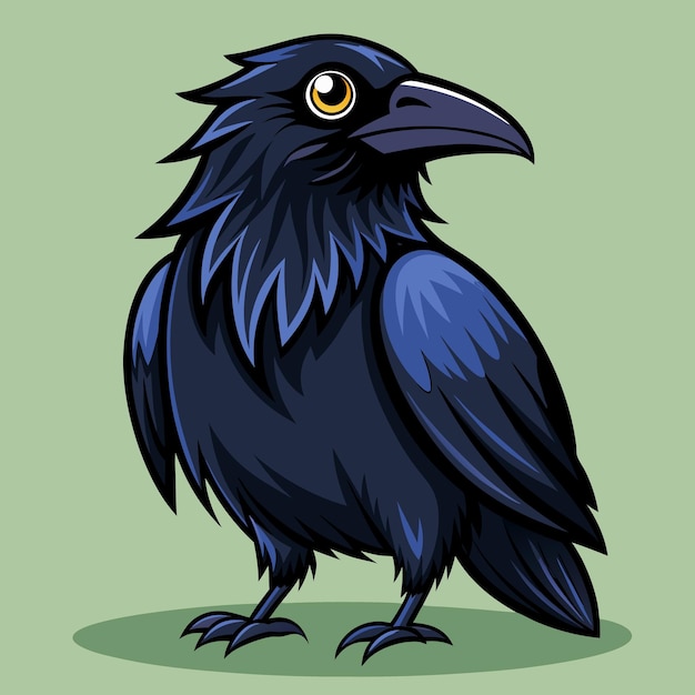 Raven Clip Art Vector Illustration Design