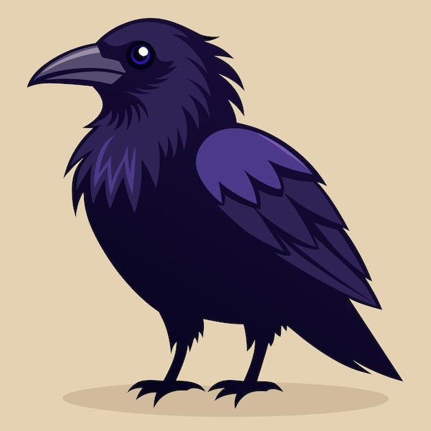 Vector raven clip art vector illustration design