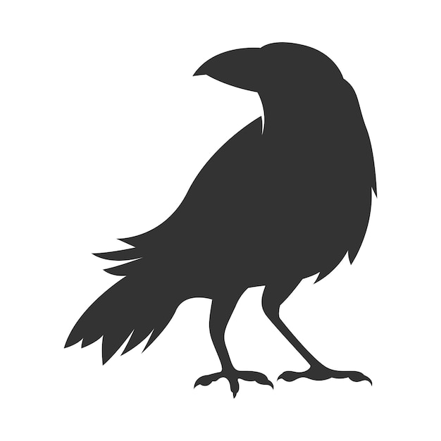 Raven logo icon design illustration