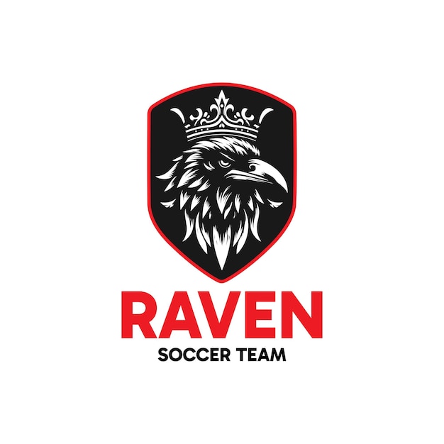 raven soccer team logo design