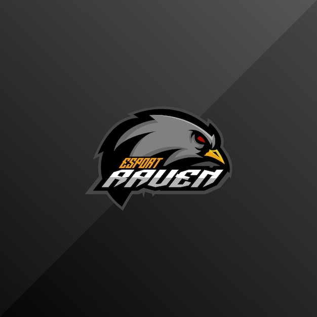 raven team logo gaming esport design mascot