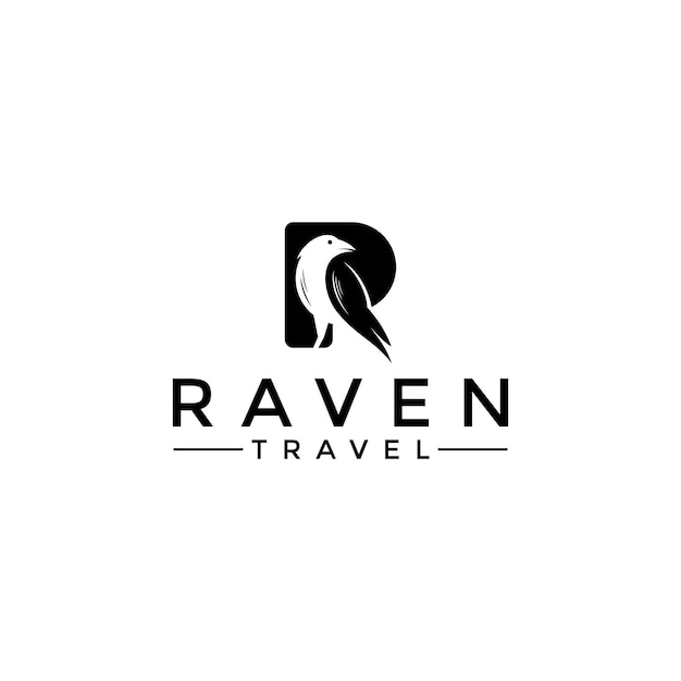 Raven Travel Logo Design Template