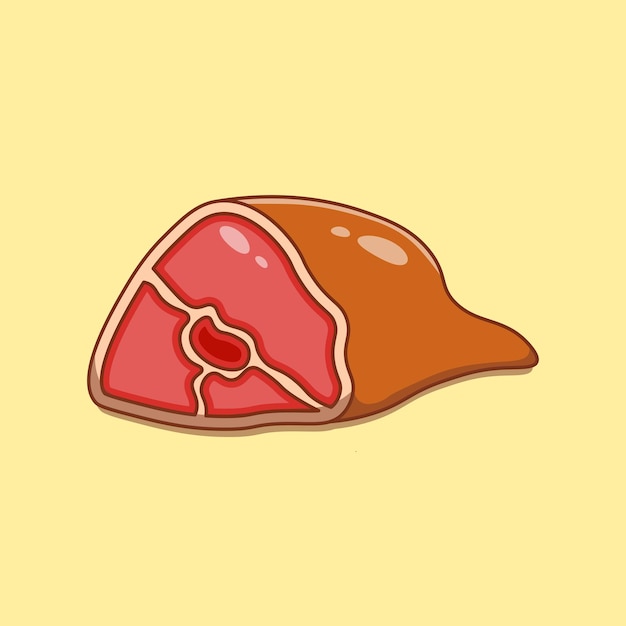 Raw Meat cartoon vector illustration