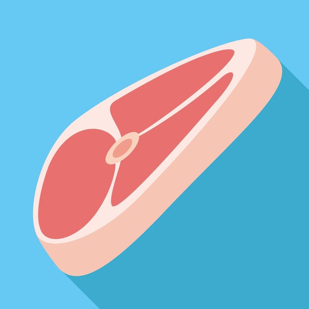 Raw steak icon Flat illustration of raw steak vector icon for web design