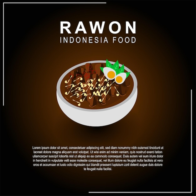 Rawon is a typical Indonesian food made from chunks of beef