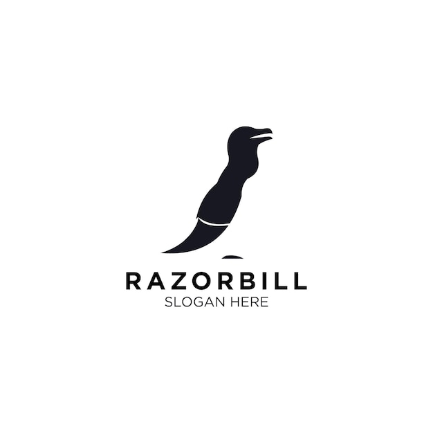 razorbill bird logo design template