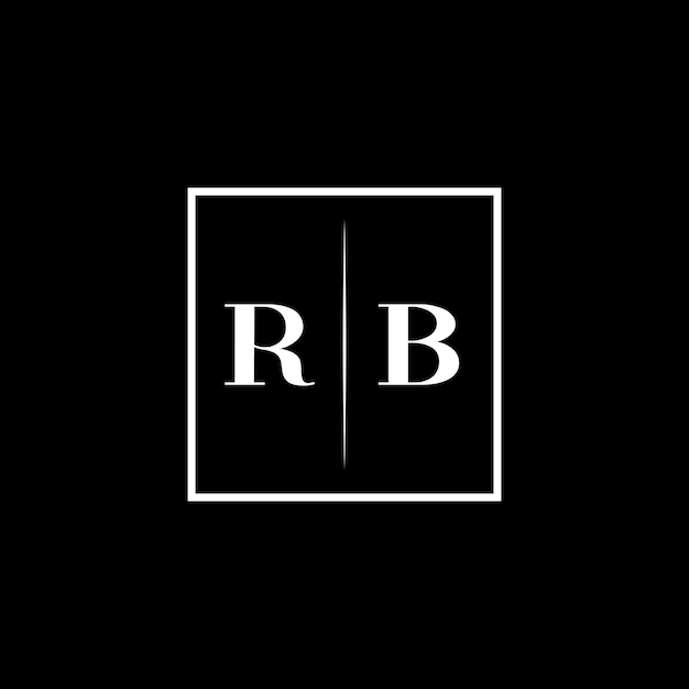 Vector rb minimalist typography logo