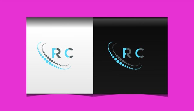 Vector rc initial modern logo design vector icon template