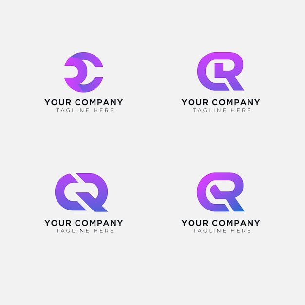 Rc logo design lettering simple