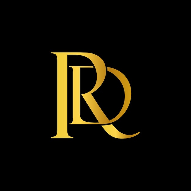 RD luxury initial lettering logo design