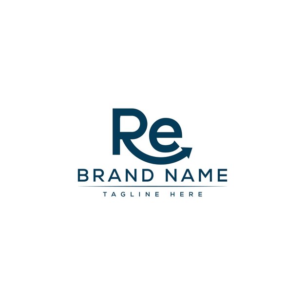 Vector re logo design template vector graphic branding element