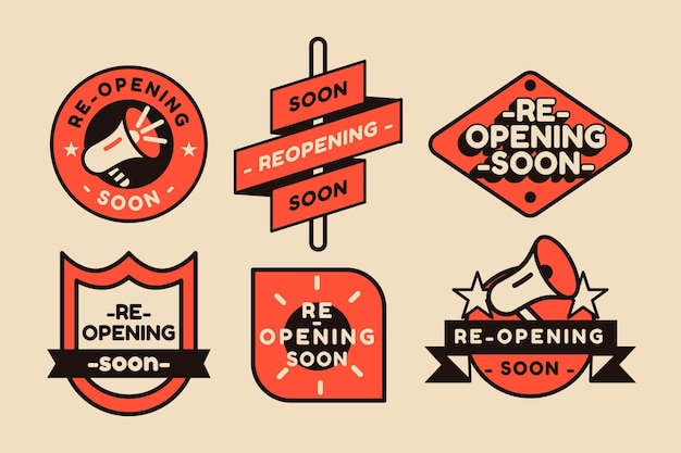 Re-opening soon badge set theme