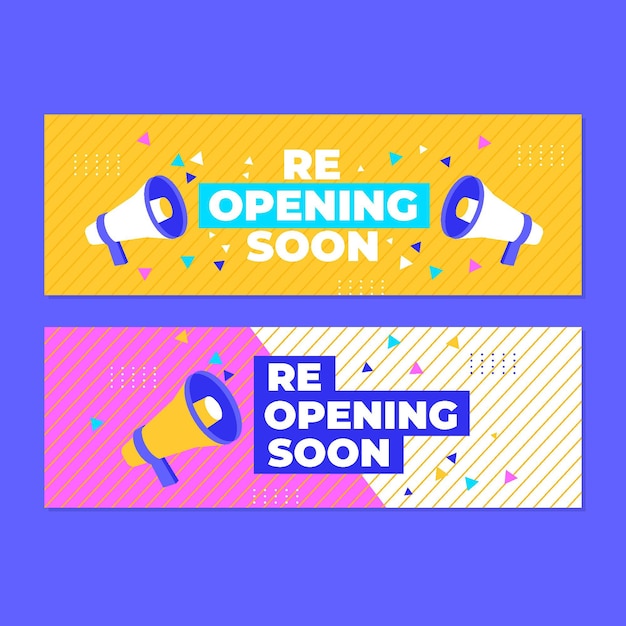 Re-opening soon banner concept