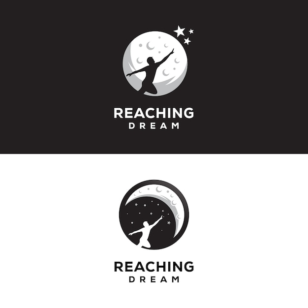 Reaching dream logo night dream logo