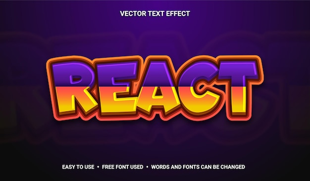 React Editable Vector Text Effect