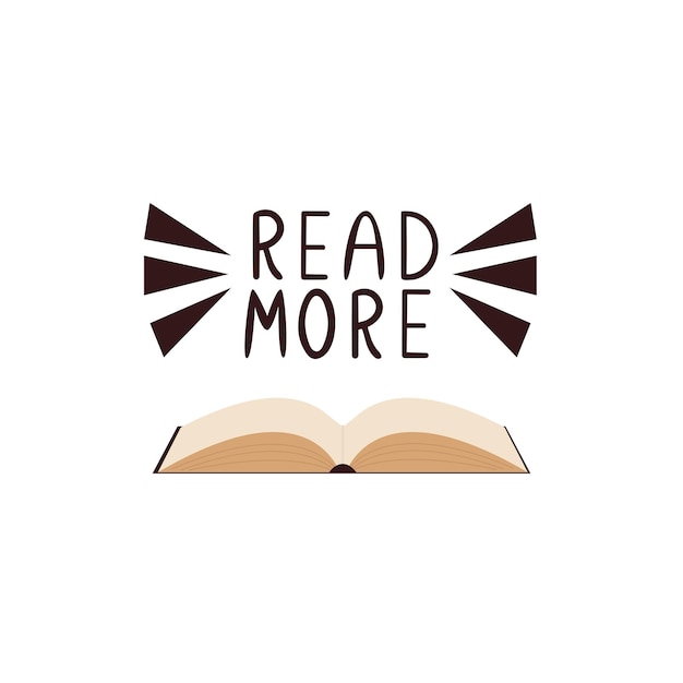 Read morehand lettering with book Reading concept