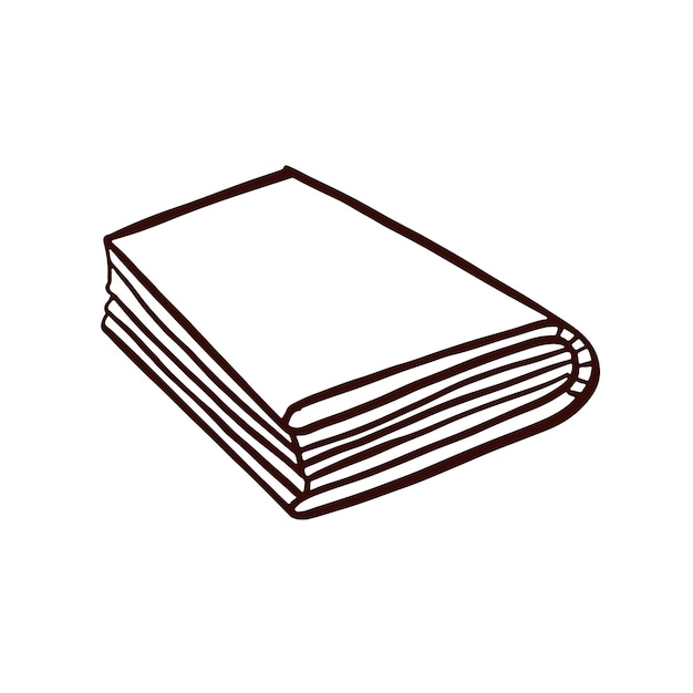 Reading book notepad line monochrome illustration