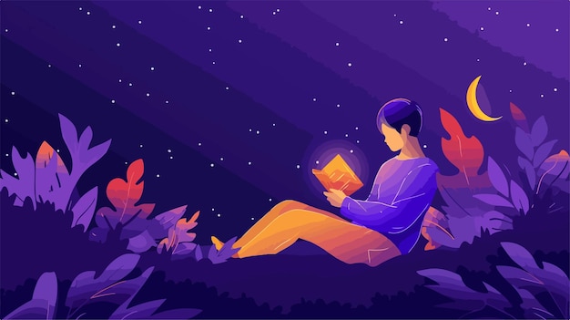 Reading Design over Purple Background Vector Illustration