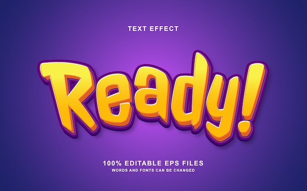 Ready 3d text style effect