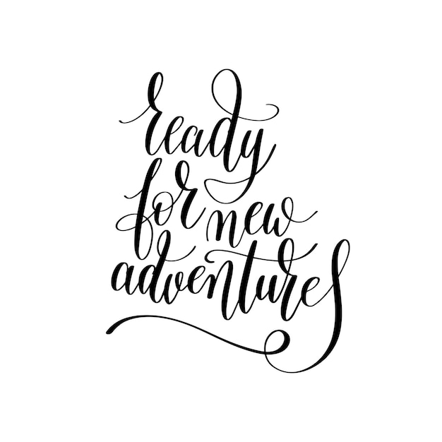 Ready for new adventures inspirational quote about summer travel positive journey phrase to poster