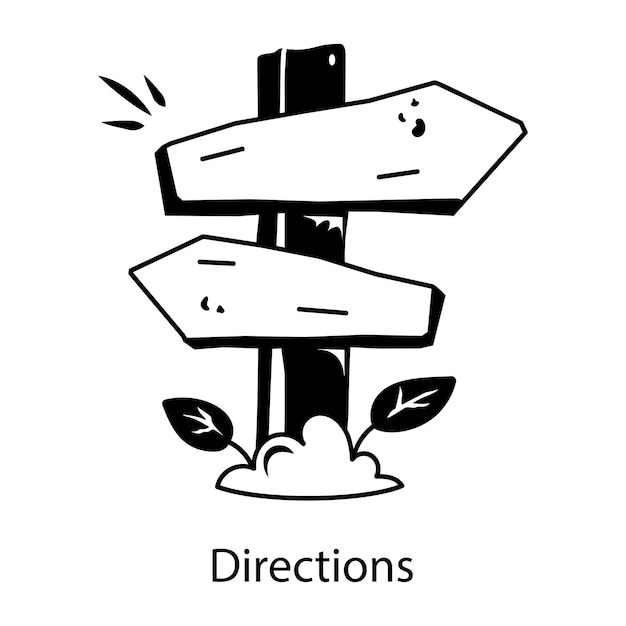 Vector ready to use doodle icon of directions