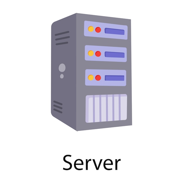 Ready to use flat icon of server