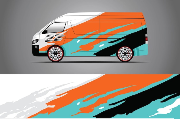 Ready to use print wrap design for Van