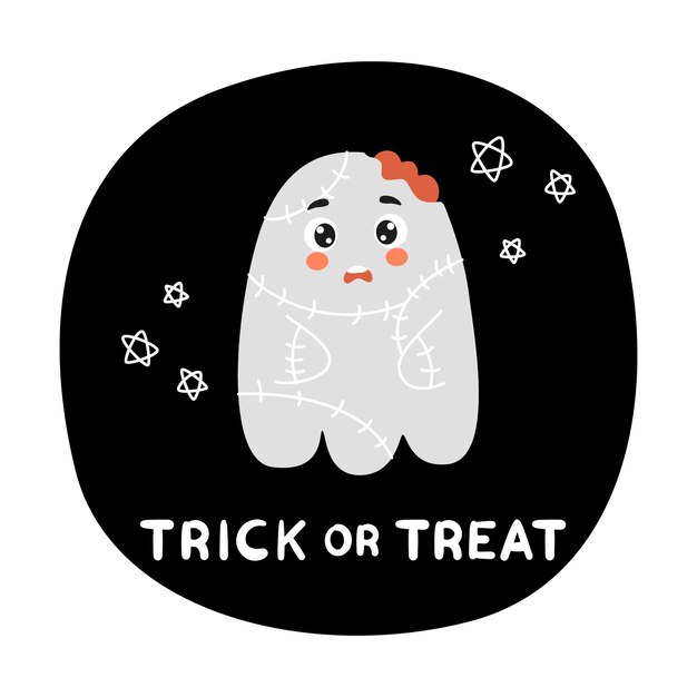 Vector readymade ghost banner cute spooky illustration ghost character ghost cute ghost doodle ghost