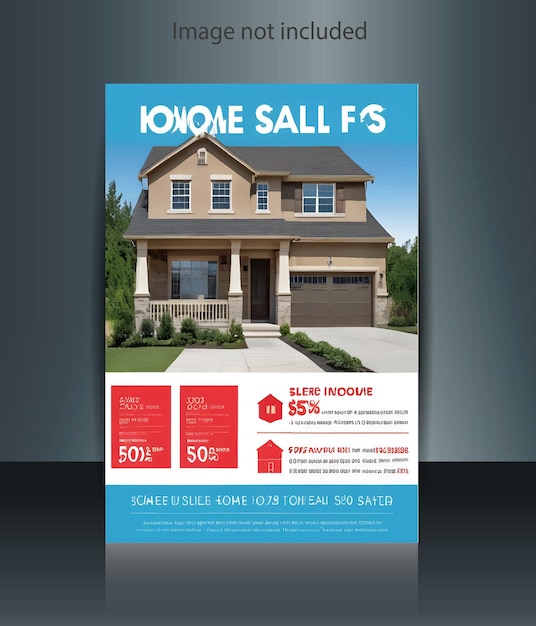 Real estate abstract home sale flyer