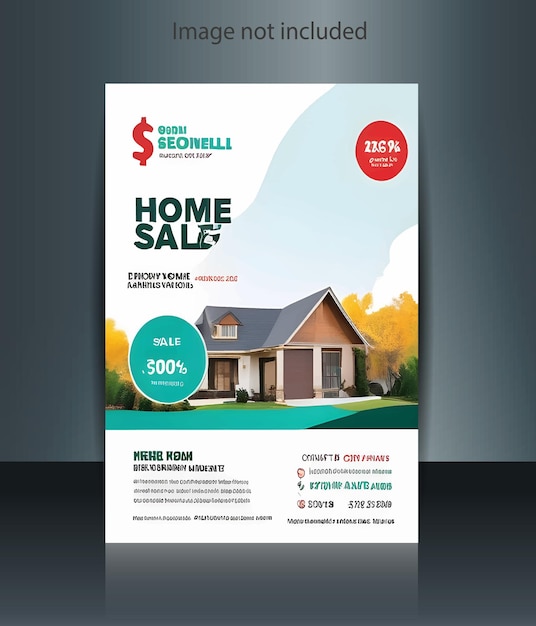 Real estate abstract home sale flyer