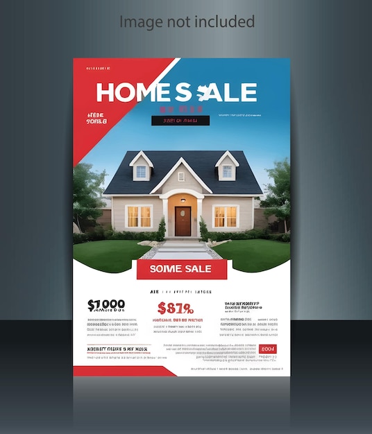 Real estate abstract home sale flyer