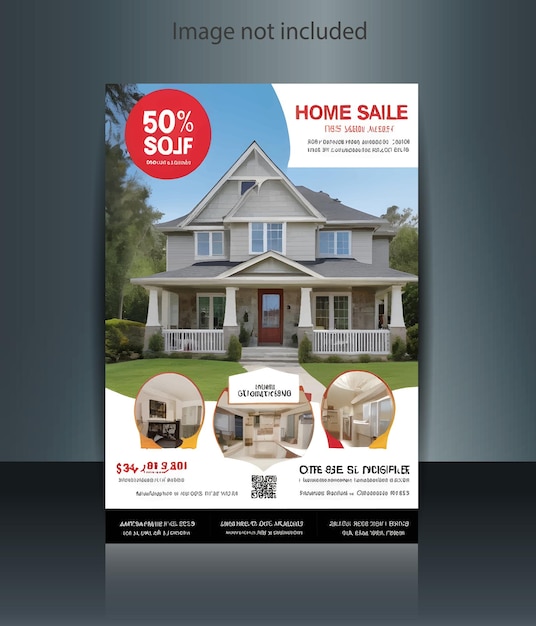 Real estate abstract home sale flyer