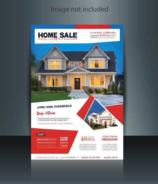 Real estate abstract home sale flyer