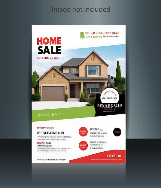 Real estate abstract home sale flyer