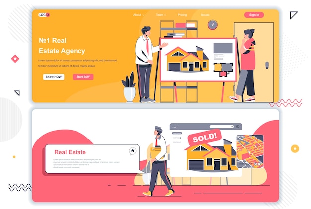 Real estate agency landing pages 