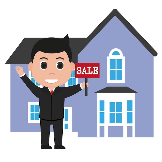 Real estate agent, man Vector