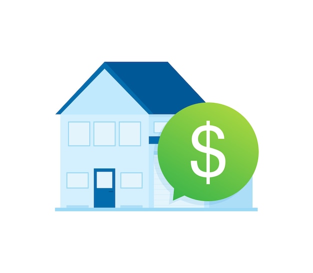 Real estate appraisal Modern flat blue icon Business concept