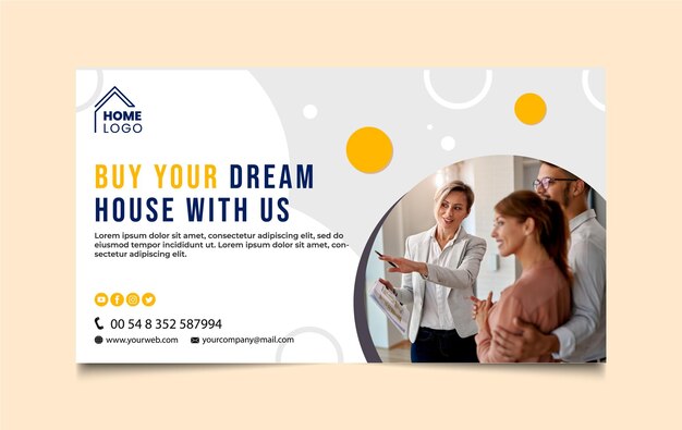 Vector real estate banner design