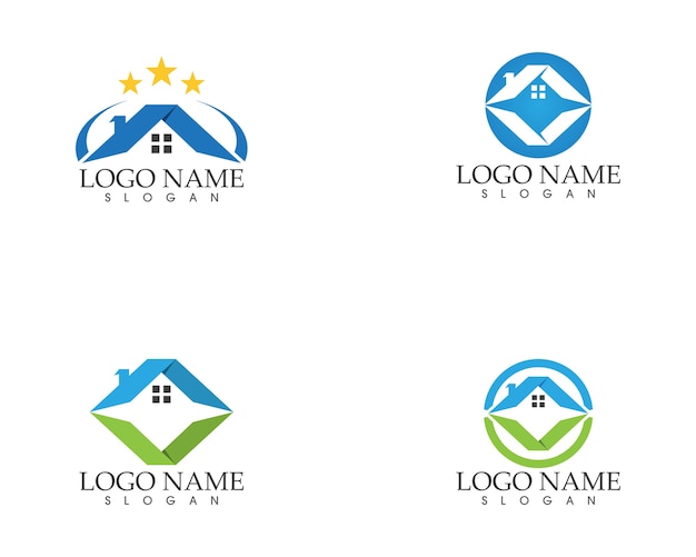 Real estate and building home logo template