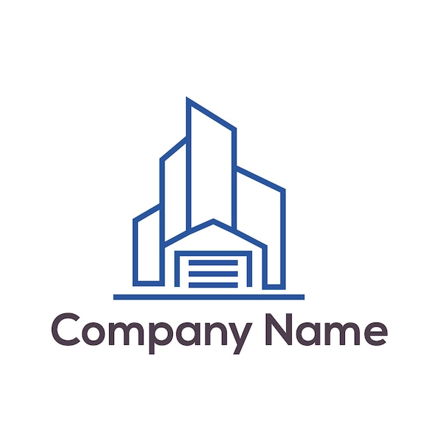 real estate building and lands mark company logo design