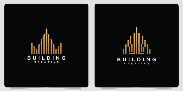 Real estate building logo template