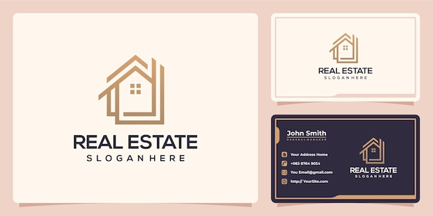 Real estate building luxury logo branding design template