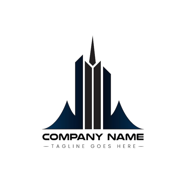 real estate building or tower logo