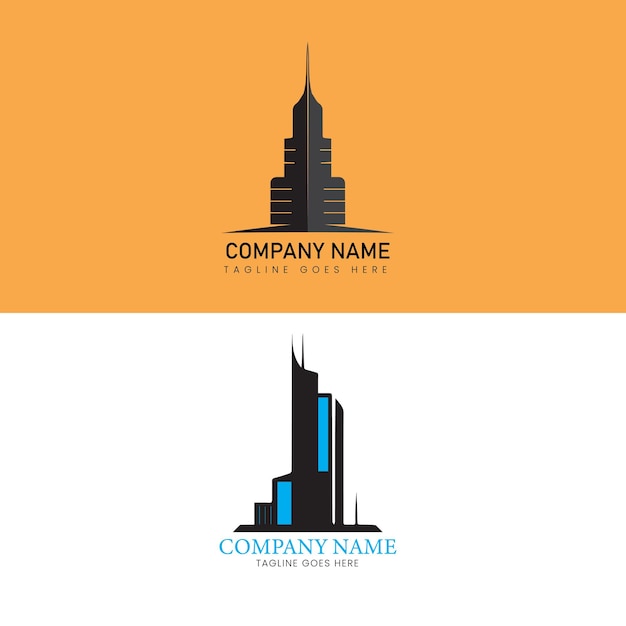 real estate building or tower logo