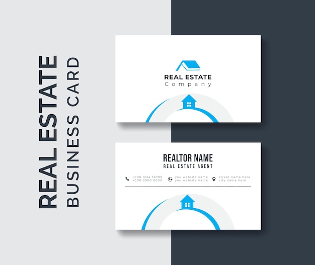 Real estate business card design template cards